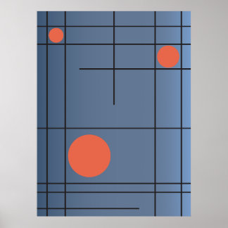 Slate Drift No. 1 — Modern Geometric Wall Art Post
