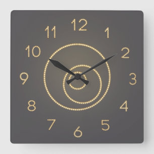 slate gem square wall clock