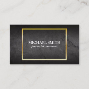 Slate Golden Frame Business Card