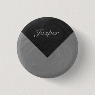 Slate Gray Monogram 3 Cm Round Badge