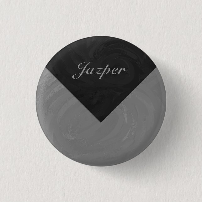 Slate Gray Monogram 3 Cm Round Badge (Front)