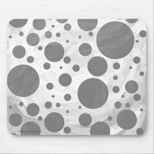 Slate Gray Polka Dot Pattern Mouse Mat
