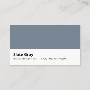Slate Gray "Stone and Strength" Business Card