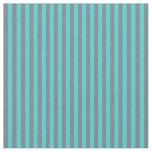 Slate Grey and Turquoise Coloured Pattern Fabric