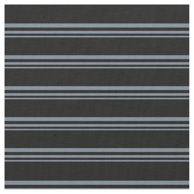 Slate Grey & Black Lines/Stripes Pattern Fabric (Close Up)