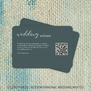Slate Grey • Elegant Modern Wedding Enclosure Card