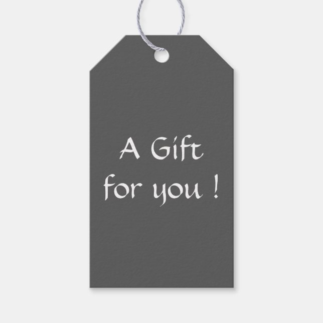 Slate Grey Gift Tags (Front)
