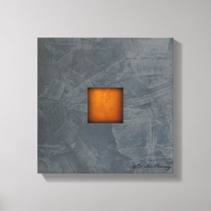 Slate Grey & Gold Modern Canvas Art — Stucco Style