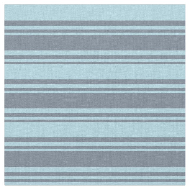 Slate Grey & Light Blue Coloured Striped Pattern Fabric (Close Up)