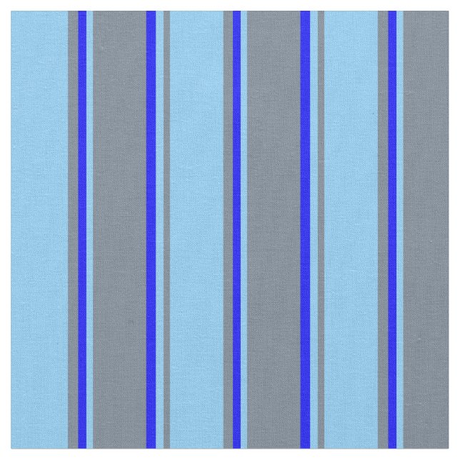 Slate Grey, Light Sky Blue, and Blue Coloured Fabric (Close Up)