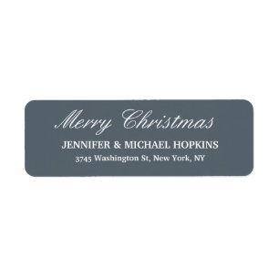 Slate Grey Merry Christmas Message Family Sheet