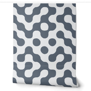 Slate Grey Mid Century Modern Wallpaper