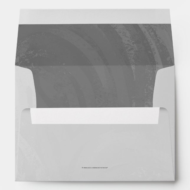 Slate Grey Monogram Envelopes (Back (Bottom))