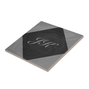 Slate Grey Monogram Tile