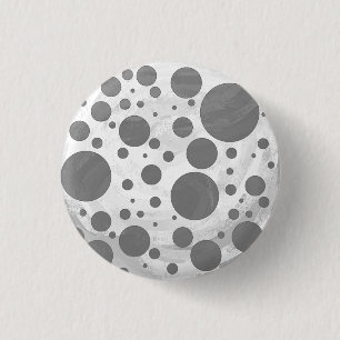 Slate Grey Polka Dot Pattern 3 Cm Round Badge