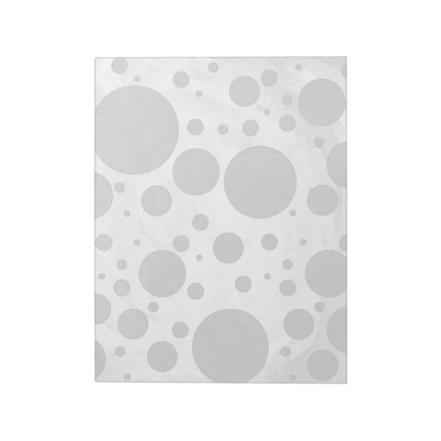 Slate Grey Polka Dot Pattern Notepad (Rotated)