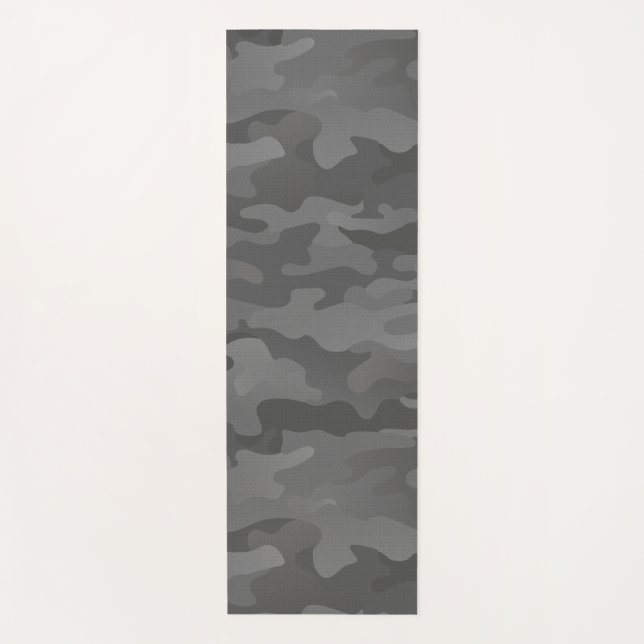 Slate Grey Stealth Camo Yoga Mat (Front)