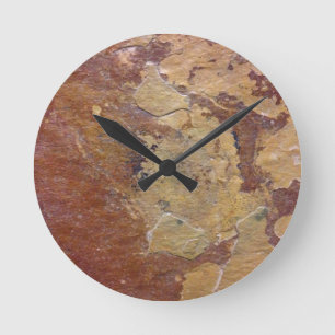 Slate Look Round Clock