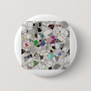 slate mosaic path 6 cm round badge