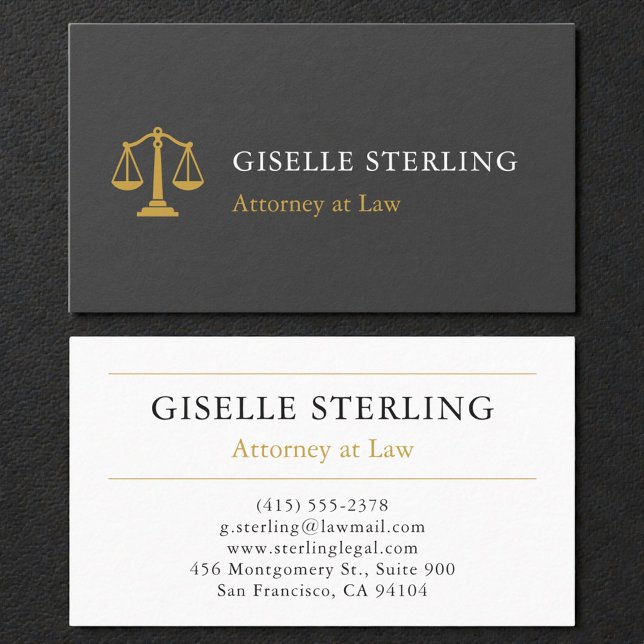 Slate Professional Attorney Law Firm Stone Business Card (Creator Uploaded)