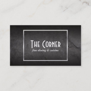 Slate   Silver Frame Business Card