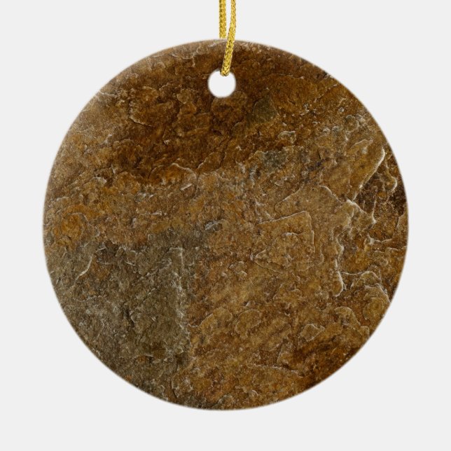 Slate Stone Background - Customised Template Blank Ceramic Tree Decoration (Front)