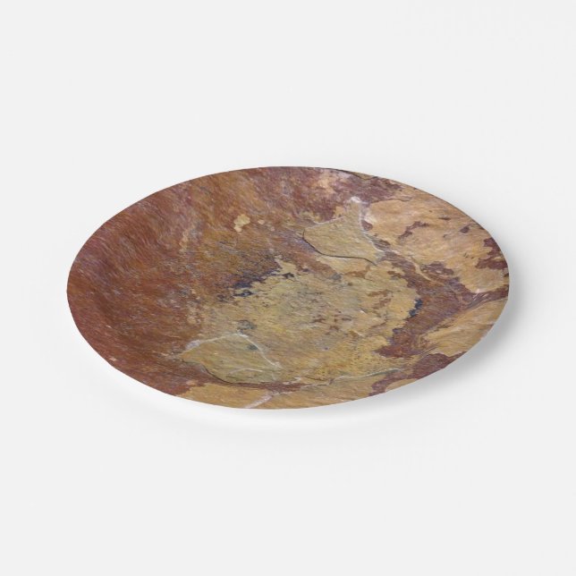 Slate Stone Paper Plate (Angled)