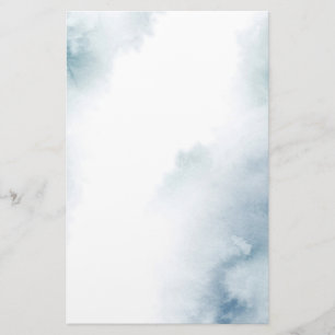 Slate Watercolor Abstract Frame Stationery