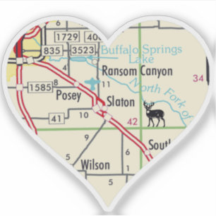 Slaton TX Map
