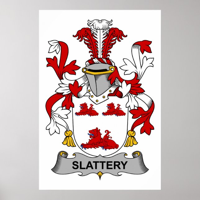Slattery Family Crest Poster (Front)