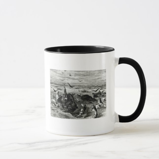 Slaughter of Buffaloes on the Plains Mug (Right)