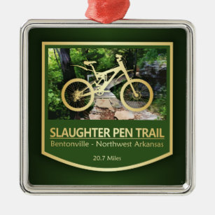 Slaughter Pen Trail (bike2) Metal Tree Decoration