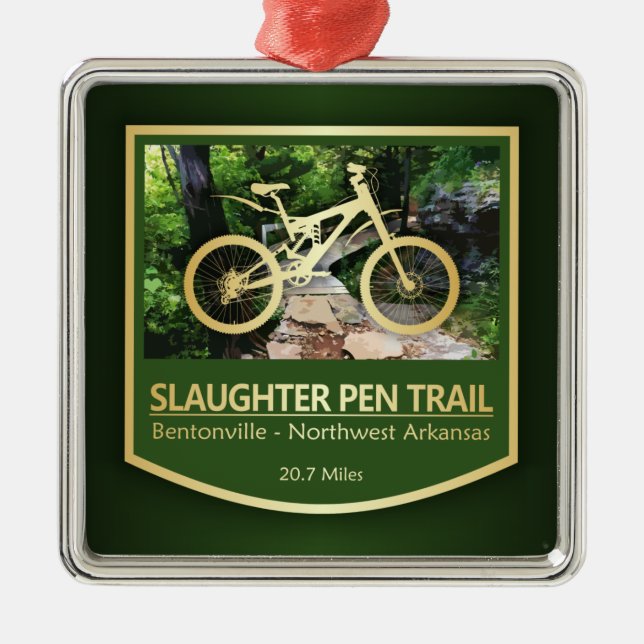Slaughter Pen Trail (bike2) Metal Tree Decoration (Front)