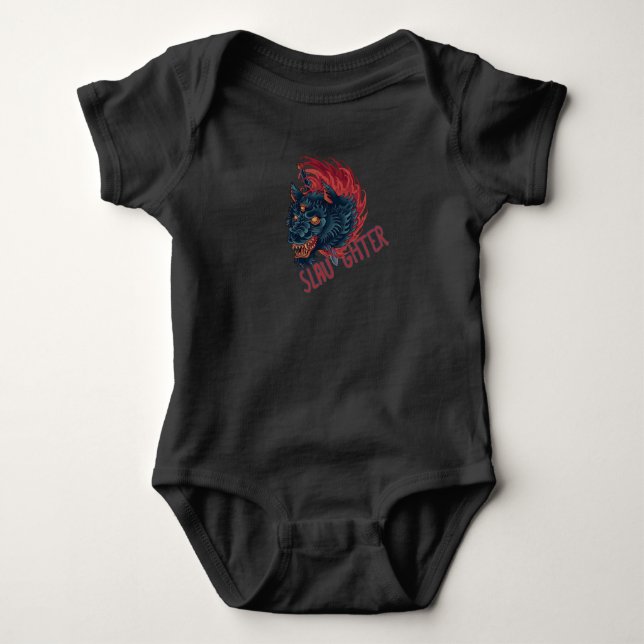 Slaughter Wolf Baby Bodysuit (Front)