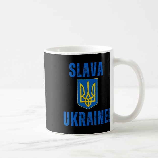 Slava Ukraine  Coffee Mug (Right)