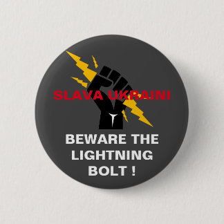 SLAVA UKRAINI 6 CM ROUND BADGE