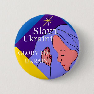 Slava Ukraini 6 Cm Round Badge