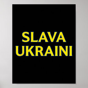 Slava Ukraini – Bold Ukrainian Colors Support Ukra Poster