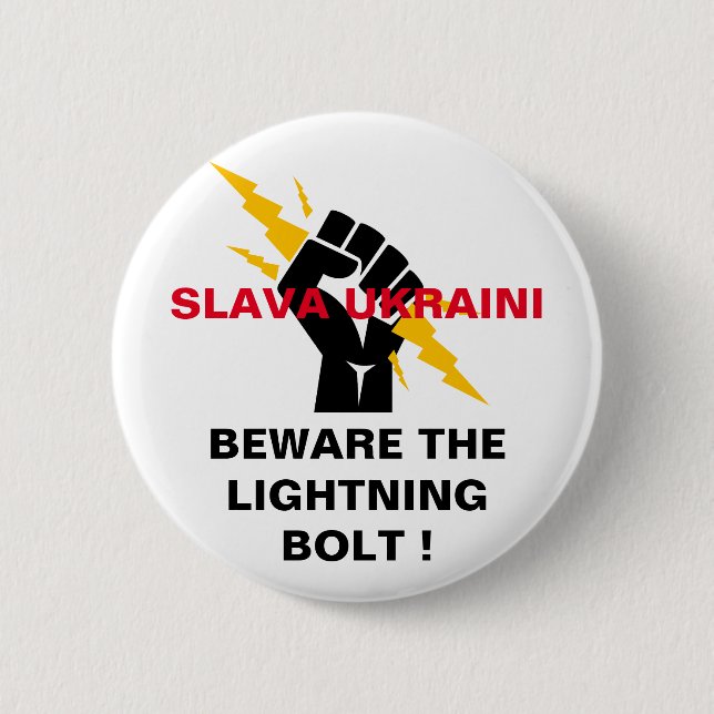 SLAVA UKRAINI    BUTTON (Front)