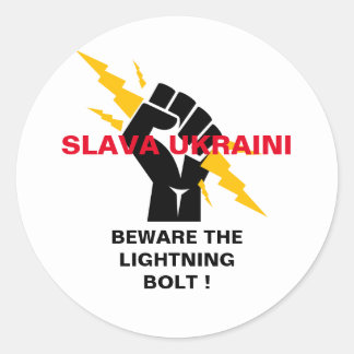 SLAVA UKRAINI CLASSIC ROUND STICKER