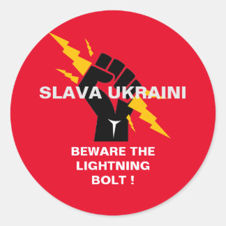 SLAVA UKRAINI CLASSIC ROUND STICKER