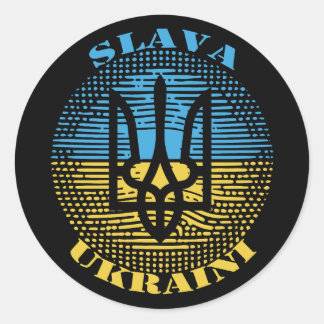 Slava Ukraini Classic Round Sticker