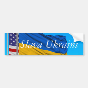 Slava Ukraini CLASSIC ROUND STICKER