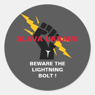 SLAVA UKRAINI CLASSIC ROUND STICKER