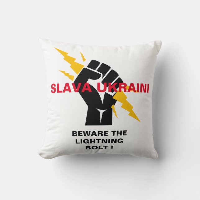 SLAVA UKRAINI   CUSHION (Front)