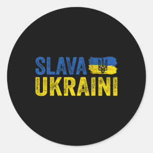 Slava Ukraini Glory To Ukraine1 Classic Round Sticker