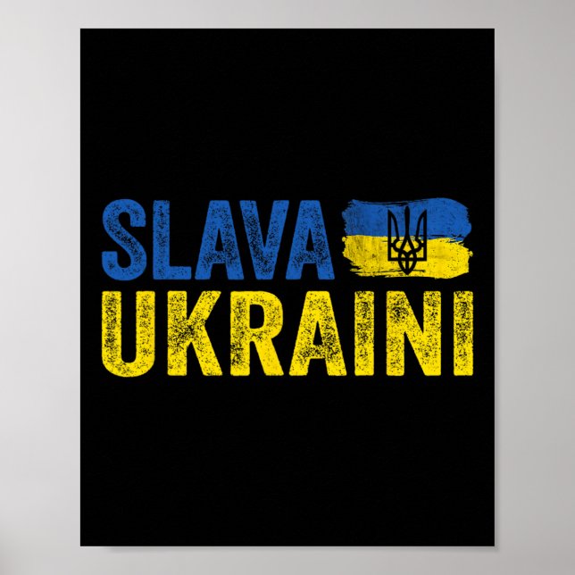 Slava Ukraini Glory To Ukraine1  Poster (Front)