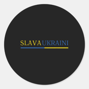 Slava Ukraini Glory To Ukraine 2  Classic Round Sticker