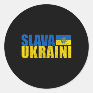 Slava Ukraini Glory To Ukraine 3 Classic Round Sticker
