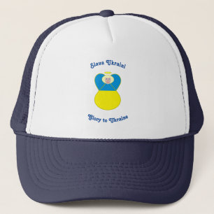 Slava Ukraini Glory to Ukraine Angel Trucker Hat